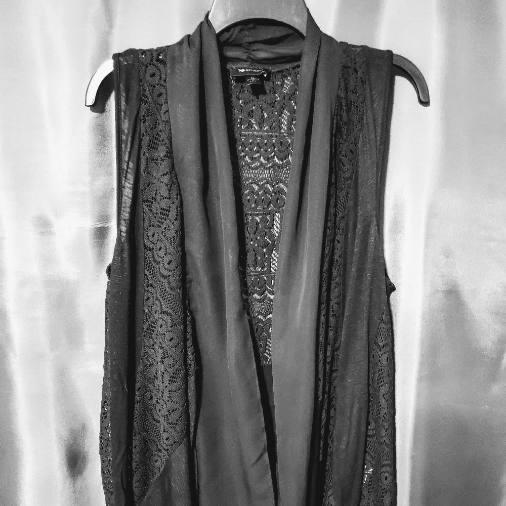 Sleeveless, Lacy Black sweater